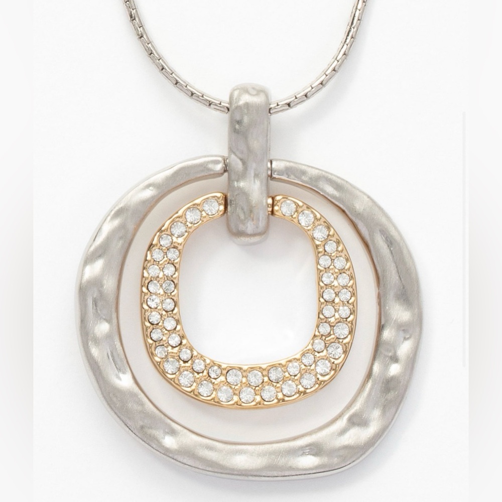 Touchstone Crystal by Swarovski BLENDED two-tone mixed metals crystal necklace